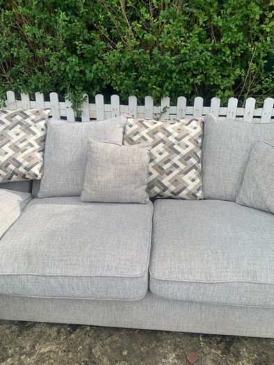 Corner Sofa with pouffe & swivel chair