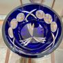 Pretty Cobalt Blue Crystal Retro Sugar or Trinket Bowl Image 7
