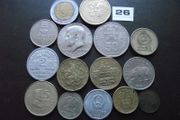 15 Old Worldwide Coins (1929-2014)
