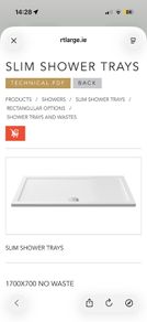 Slim shower tray