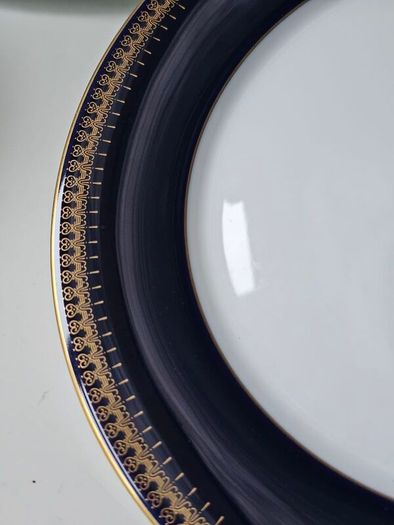 NEW The Royal "Romanov" Collection by Christineholm Cobalt Blue  and Gold Dinner Set