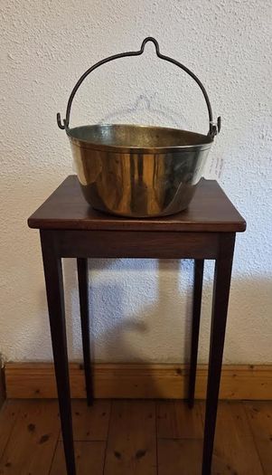 Antique Heavy Brass Hanging Pot