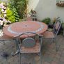 Ceramic Garden Table and 4 chairs Image 2