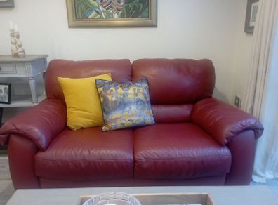 2 Italian leather sofas