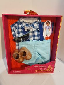 Our Generation Plaid & Preppy Boy Doll Outfit  18 inch Doll Clothes