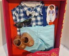 Our Generation Plaid & Preppy Boy Doll Outfit  18 inch Doll Clothes