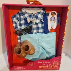 Our Generation Plaid & Preppy Boy Doll Outfit  18 inch Doll Clothes
