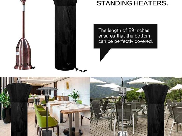 Waterproof Patio Heater Cover 226 x 85 x 48cm