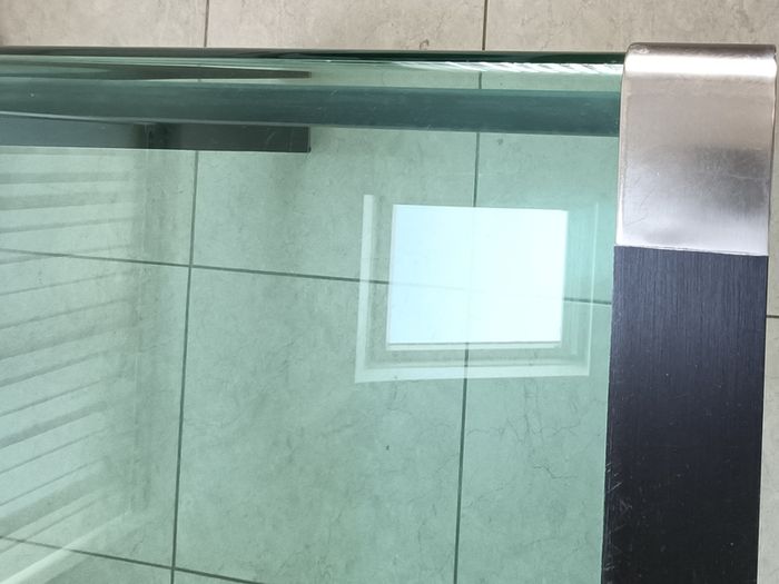 Glass dining table