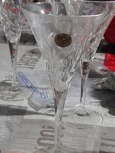 6 Beautiful Italian Crystal Glasses