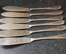 Vintage Sheffield Knives, Set of 6, EPNS A1.