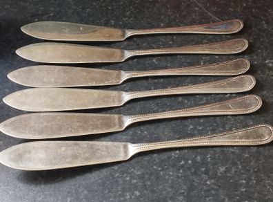 Vintage Sheffield Knives, Set of 6, EPNS A1.