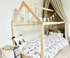 Kids Bed Frame Solid Pine Wood