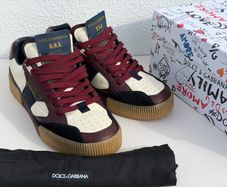 Dolce & Gabbana Miami Low Sneaker - Navy/Bordeaux