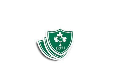 IRFU Irish Rugby Glossy Stickers 2-Pack