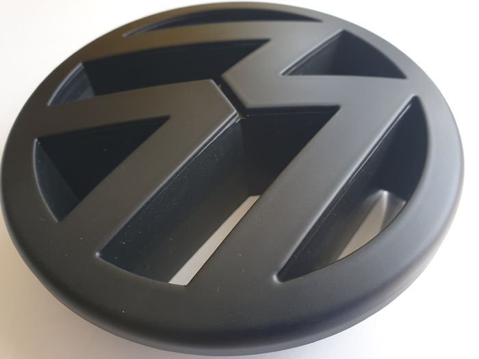 VW Golf Mk5 125mm full Matt Black Grill Badge Emblem bonnet GTI TDI