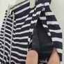 Small, Brand-New Without Tags Michael Kors Striped Men's Swim Trunks. Image 5