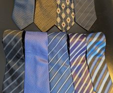 MENS TIES BUNDLE x9 Patterned Striped Polyester Office Formal Neck Tie Job Lot