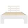 Bed Frame White Solid Pine Wood 90x200 cm Image 3