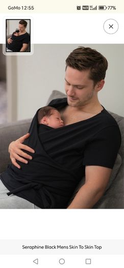 Seraphine Black Mens Skin To Skin Top