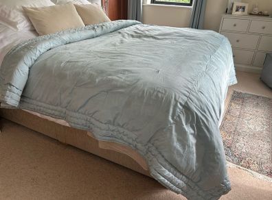 Laura Ashley super king bedspread - duck egg