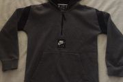 Nike Air Junior 1/4 Zip Hoodie Grey/Black.  Size L (147-158cm)