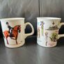 A Pair of Brand New Funny Bryn Parry China Mugs Image 2