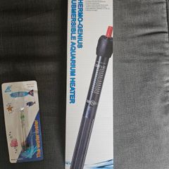 Aquarium heater + thermometer