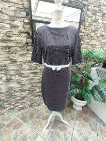 Paper Dolls navy white polkadot Mini dress size 16 Postage included