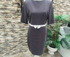 Paper Dolls navy white polkadot Mini dress size 16 Postage included