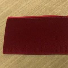 Handmade red  fabric purse