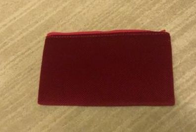 Handmade red  fabric purse