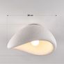 Wabi Sabi Ceiling Light White Stone Effect 38cm Modern Organic Design Image 3