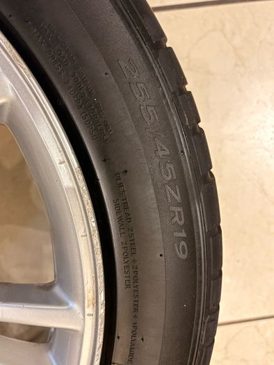 Tesla Model Y alloy 19 inch, plus tyre and TPMS, [tyre used Hankook Ventus S1 Evo 3 255 45 R19 104]