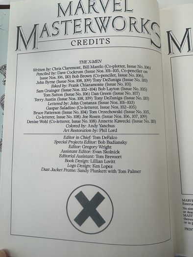 Marvel Masterworks X Men Vol 12 101-110 1990 Hardcover 1st Print Claremont