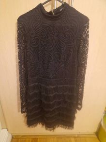 black lace dress size 10