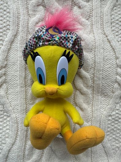 Vintage Tweety Bird Genie Plush Toy Looney Tunes Stuffed Animal 1999 NO Rug and Gilet Used Please look at the pictures