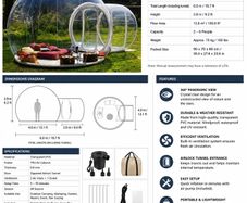 Brand New XL Stargazing Bubble Tent