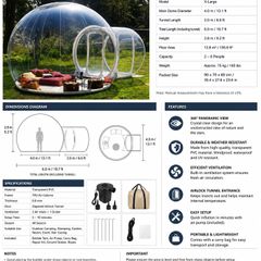 Brand New XL Stargazing Bubble Tent