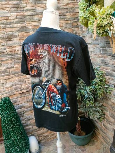 Born To Be Wild Biker T-shirt  Front and Back Print's  Size Medium