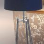 Meadows and Byrne Navy Tripod lamp and  2 cushions Image 7