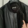 NYC Schott MA-1 Bomber Leather Jacket, Size L Image 3