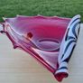 Murano Glass Red and Zebra Striped Conch Shell Bowl Image 2