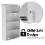 4 Tier Wall Mounted Medicine Cabinet, Stainless Steel Image 5