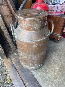 Copper coated milk churn