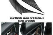 Inner Door Handle Pull Cover For BMW F30 3 series + 4 Series  2012-2018 Carbon Style