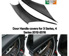 Inner Door Handle Pull Cover For BMW F30 3 series + 4 Series  2012-2018 Carbon Style