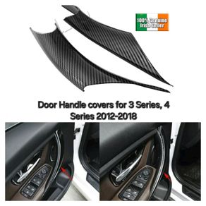 Inner Door Handle Pull Cover For BMW F30 3 series + 4 Series  2012-2018 Carbon Style