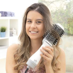 InnovaGoods Ionic Dryer and Volumising Brush Volumio 1000W White/Grey