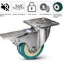Castor Wheels with Brake Heavy Duty Swivel Wheels for Furniture 50mm + Screws 200KG Image 5